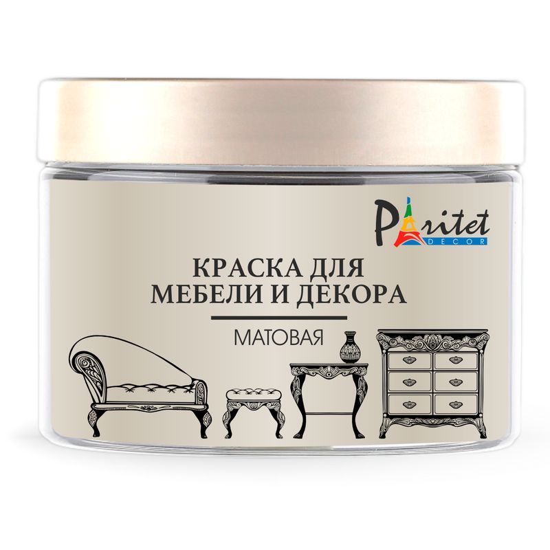 Матовая краска для мебели Paritet Peinture Meuble Mat, розмарин, 0,35 л.