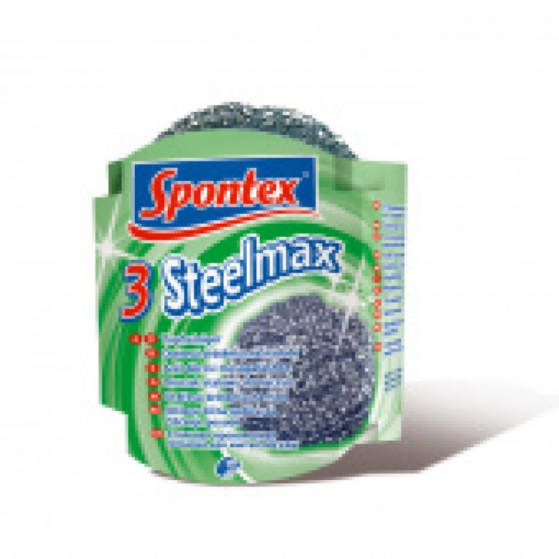 Мочалка кухонная проволочная Spontex Steelmax из нержавеющей стали 3шт.