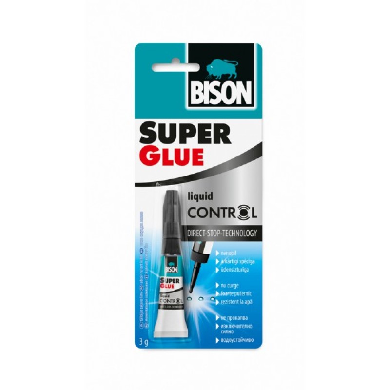 Клей Bison Super Glue Control с Дозатором 3гр